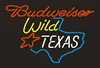 Budweiser Wild Texas Map Neon Light Sign