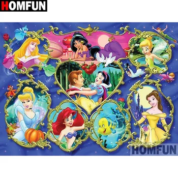 

HOMFUN DIY Diamond Painting "Cartoon character"Full Drill Square Round Diamond Embroidery 5D Cross Stitch Decoration Home A17087