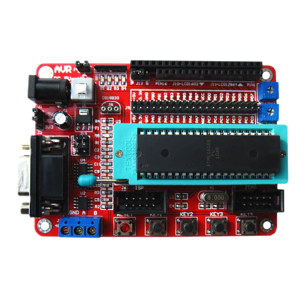 ATMEGA16 ATMEGA32 развития доска для учебы для AVR ATMEGA16A ATMEGA32A небольшой Системы макетная плата