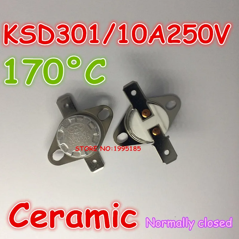 Temperature Switch NC 170 ° C Bimetal Switch 250v Thermo Switch Ceramic 