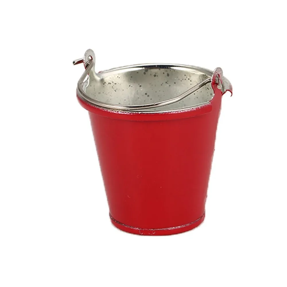 

Water Bucket Models for SCX10 TRX4 RC Off-road RC Crawler Car Axial High Simulation Red Metal Portable Mini Pail