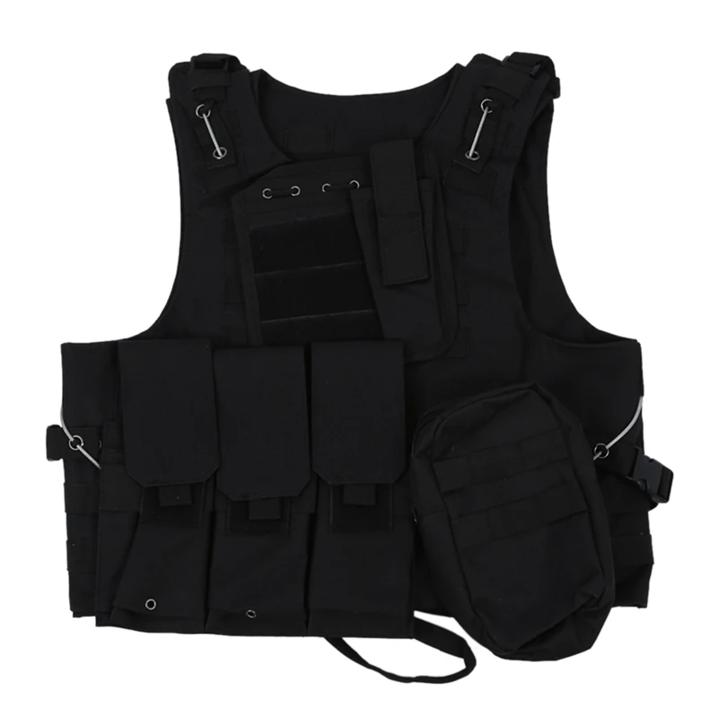 

Vest Nylon Jacket Black MOLLE Combat Airsoft Paintball
