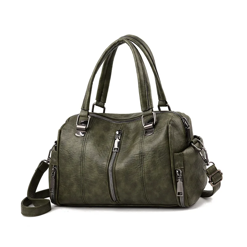 Сумки Для женщин сумка через плечо женская сумка Повседневное большие сумки Высокое качество искусственные цветы из искусственной кожи женские Bobo сумка - Цвет: Green