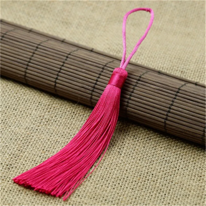Yesucan 2PCS 12+5cm LongTassel Keychain Cellphone Straps Necklace Jewelry Charms DIY Accessories For Earrings Necklace Pendants