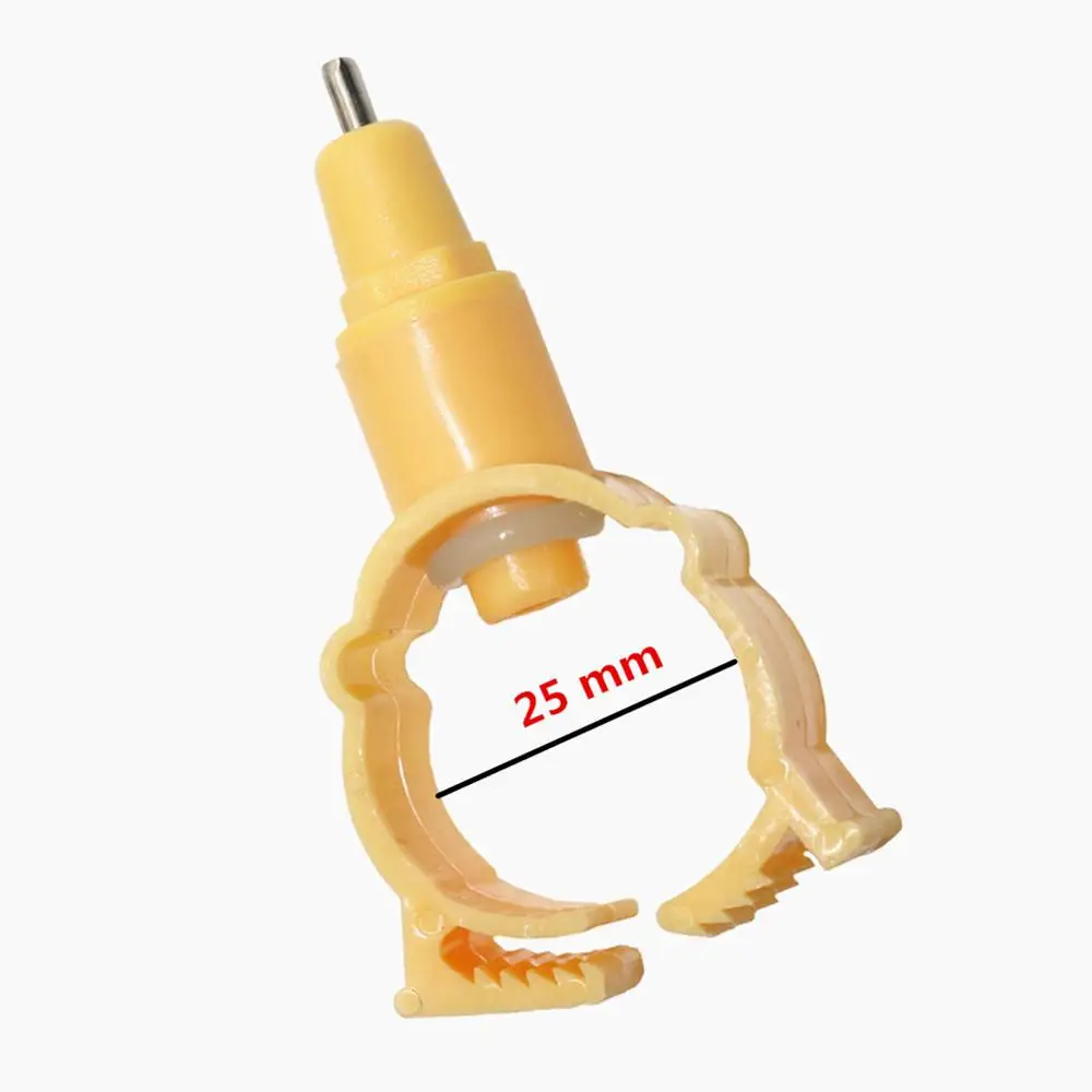 10 шт. 25 мм куриная поилка для перепёлок желтые автоматические питьевой фонтаны применимые к диаметру трубы 25 мм - Цвет: Золотой