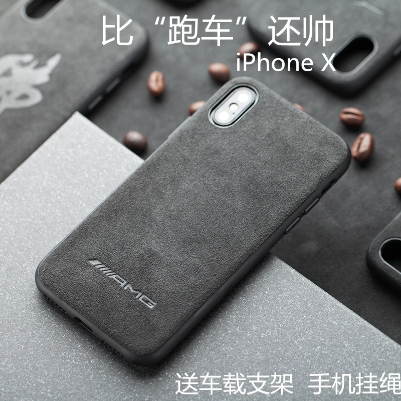 New Motorsport Gran Turismo Turn fur cover case for iphone 6 plus 7 7plus 8 8plus X XR XS Max AMG Luxury car leather coque funda