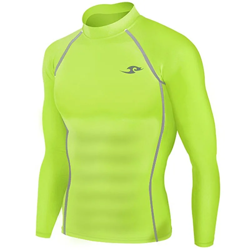 

New Premium Take Five Men's Compression Under Base Layer Top Tight Long Sleeve Shirts 136 Light Green