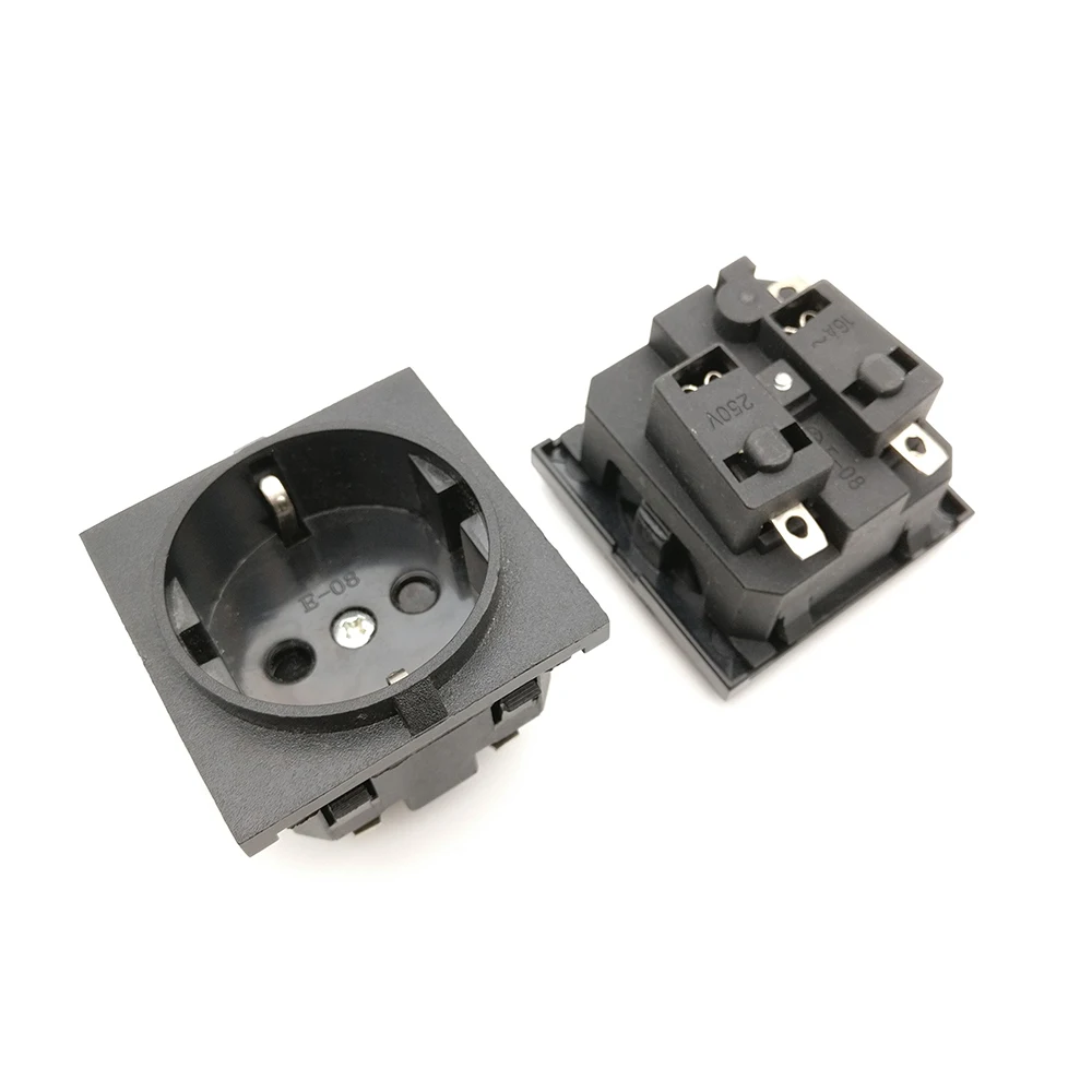

10Pieces/lot E-08 Germany European AC Power Socket 16A 250V Korea Wiring Receptacle Power Outlet Schuko*