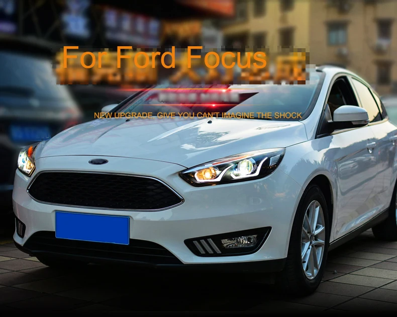 Ownsun Eagle Eyes светодиодный DRL Bi-xenon проектор линзы фары для Ford Focus