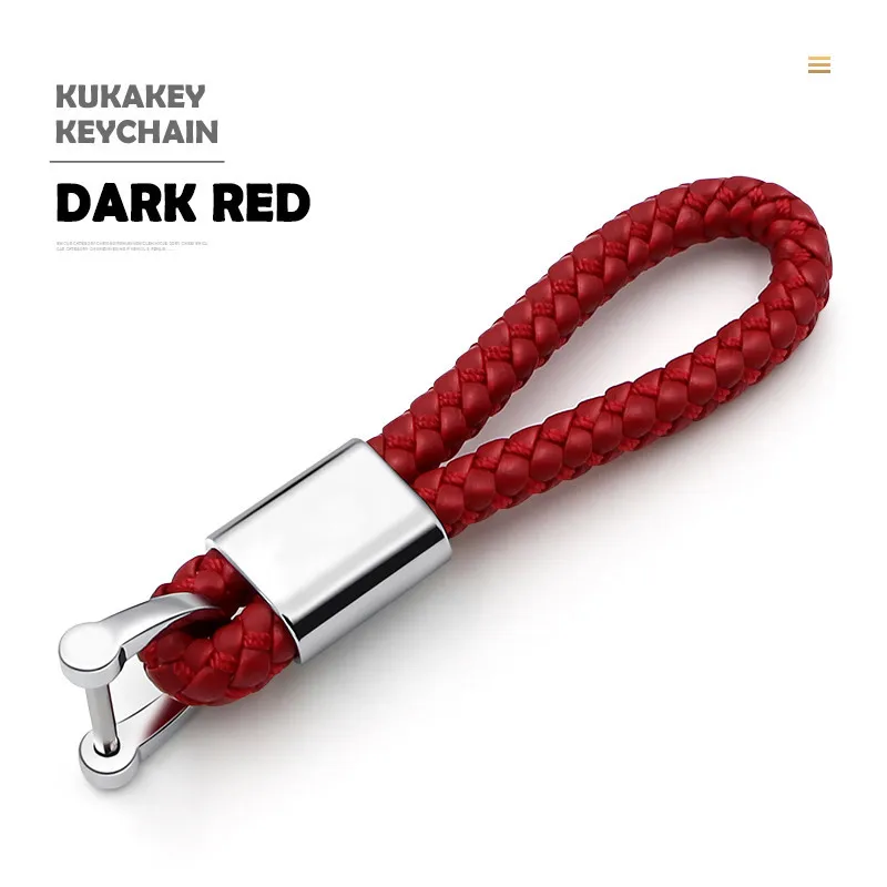 KUKAKEY брелок для ключей автомобиля для Toyota Vauxhall Volvo VW брелок для ключей Volkswagen кольца держатель цепи Fob автозапчасти автостайлинг - Название цвета: Dark Red