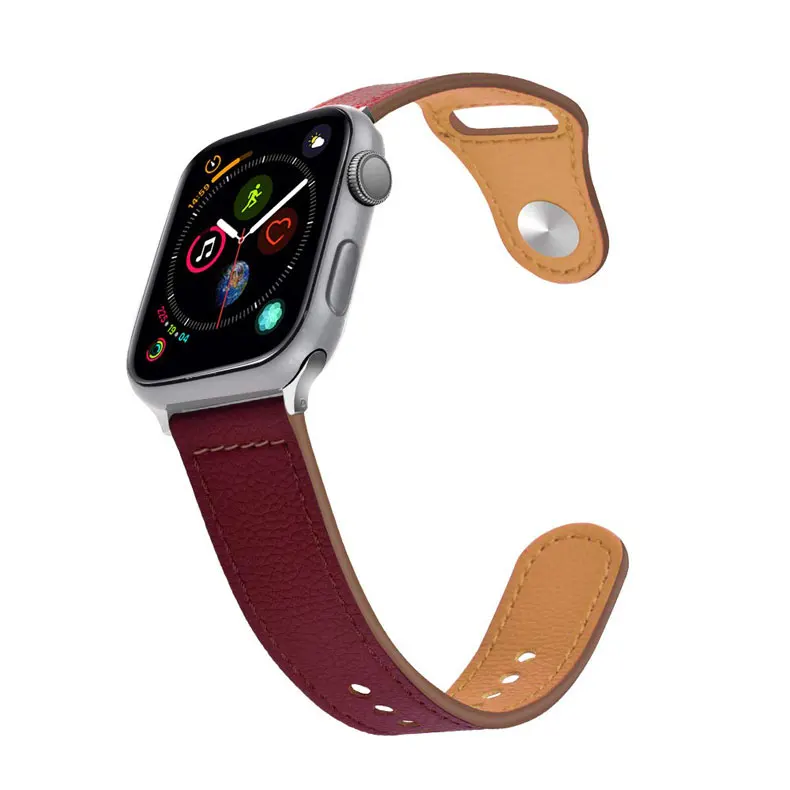 Кожаный ремешок для apple watch band apple watch 5 4 3 44 мм/40 мм correa iwatch band 42 мм/38 мм pulseira браслет аксессуары для часов