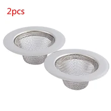 2Pcs Kitchen Sink Strainer 5.3CM Stainless Steel Bathtub Hair Catcher Stopper Bathroom Shower Drain Hole Filter Sink Strainer