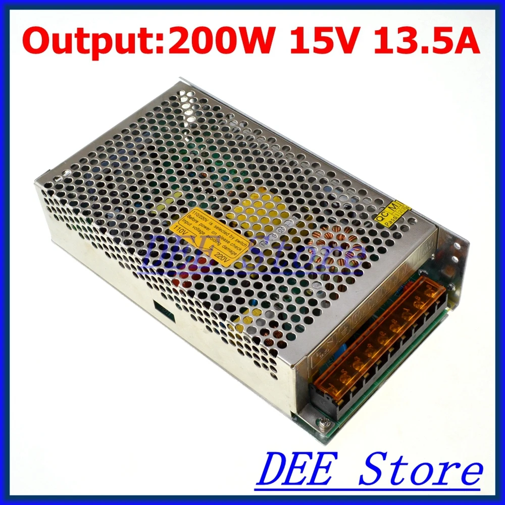 Led driver 200W 15V 13.5A Single Output Switching power supply unit for LED Strip light AC-DC Converter цена Led driver 200W 15V 13.5A Single Output Switching power supply unit for LED Strip light AC-DC Converter цены онлайн