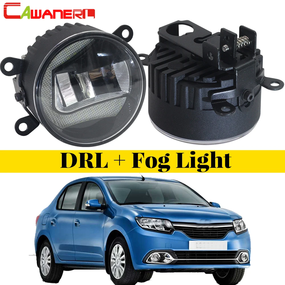 Cawanerl For Renault Logan 2004-2015 Car Styling LED Fog Light Bulb DRL Daytime Running Lamp White 12V High Bright 2 Pieces Cawanerl For Renault Logan 2004-2015 Car Styling LED Fog Light Bulb DRL Daytime Running Lamp White 12V High Bright 2 Pieces