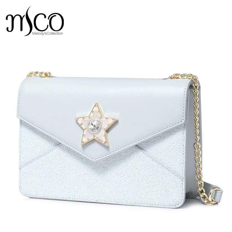 

NUCELLE Fashion Chains Elegant Shoulder Purse Female Flap Five Star Diamond Crossbody Bag clutch crossbody a bag bolsas feminina