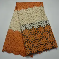 Оптовая продажа вышивкой шнуром Кружево африканский гипюр Кружево s ткани Высокое качество в нигерийском стиле водорастворимые Кружево 2017