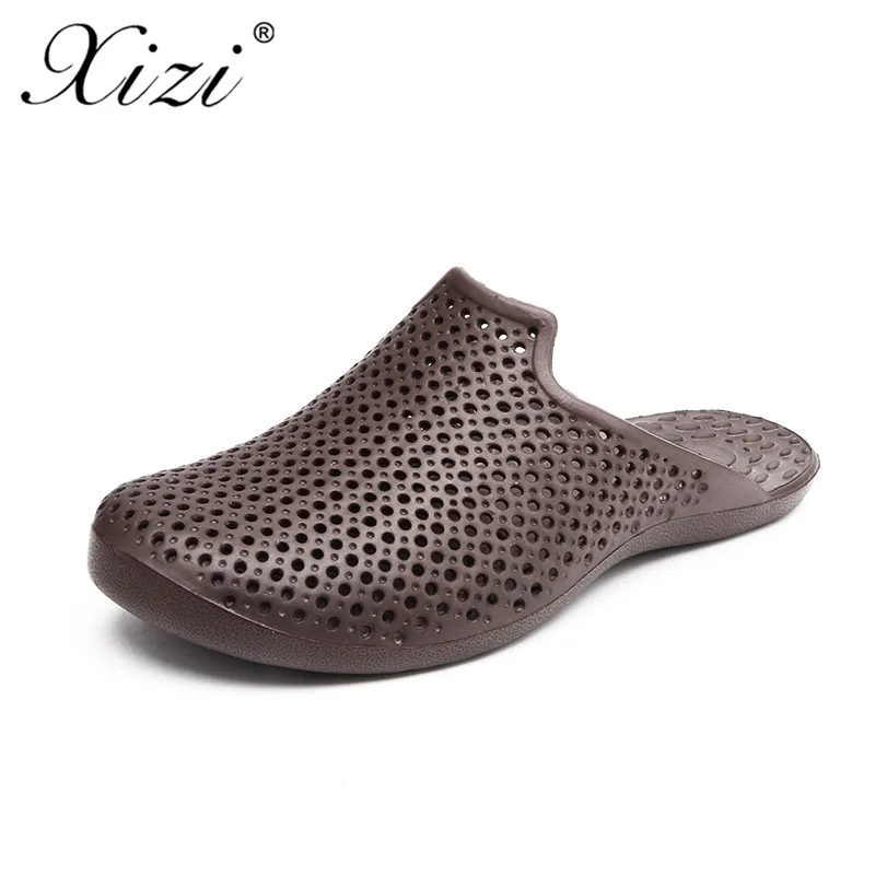 XIZI/ г. Новые летние мужские вьетнамки модные высококачественные мужские полосатые шлепанцы летние сандалии домашние и уличные тапочки - Цвет: Коричневый