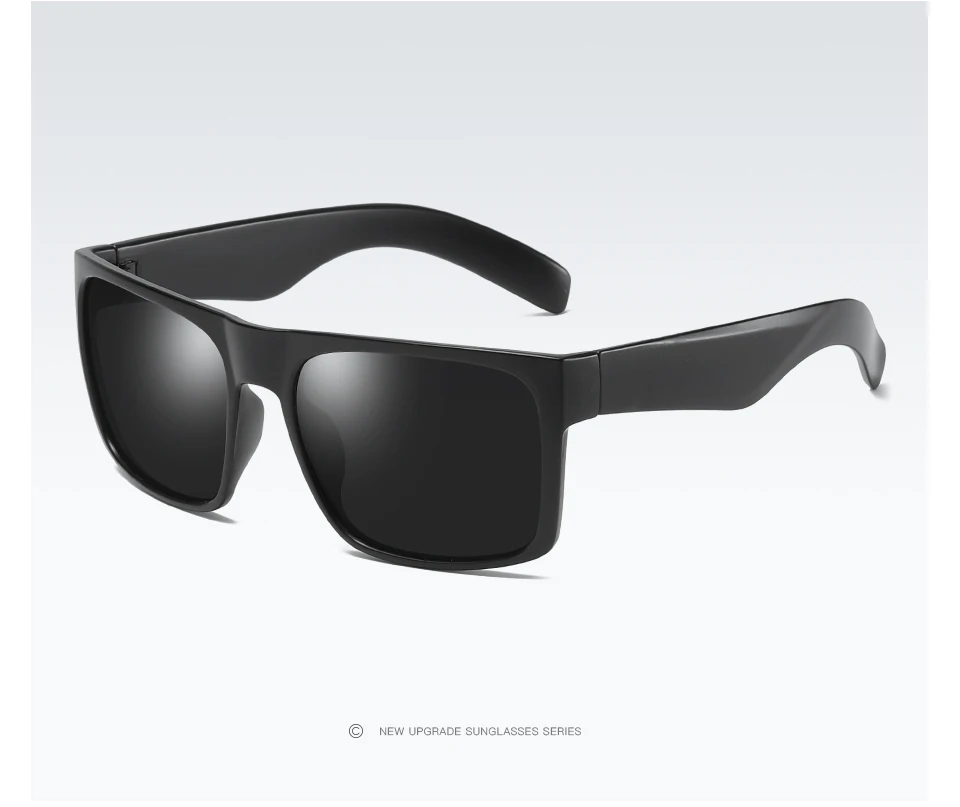 ELITERA, модные солнцезащитные очки с широкими дужками, поляризационные линзы, фирменный дизайн, Классические солнцезащитные очки большого размера UV400 - Цвет линз: matte black grey