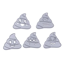 Специальная Форма Кормы Emoji DIY Смешно Резки Умирает Высечки Трафарет Декоративные Скрапбукинг Ремесло 5 шт. Металл Бумага Карты Умереть резки