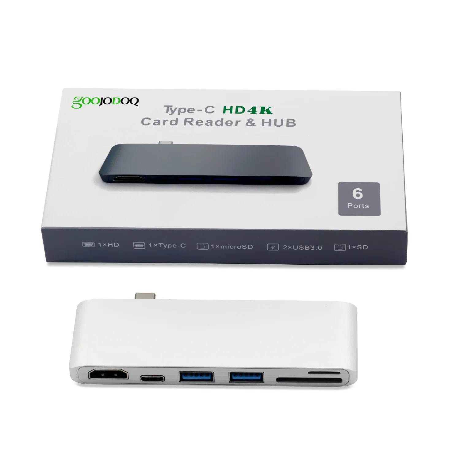 6 в 1 USB C концентратор HDMI для Macbook Pro nintendo Switch samsung S8 USB-C концентратор USB 3,0 разветвитель адаптер TF/SD кард-ридер Тип C