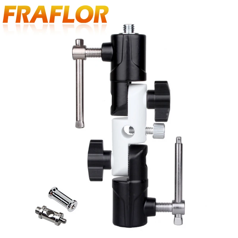 Universal Light U-shaped Swivel Metal Flash Holder Three-section Bracket Light Stand / Tripod / Flash Photography Umbrella