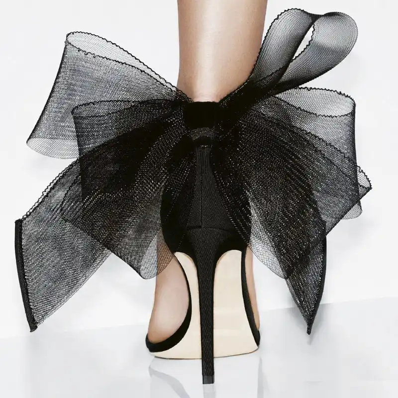 big bow heels