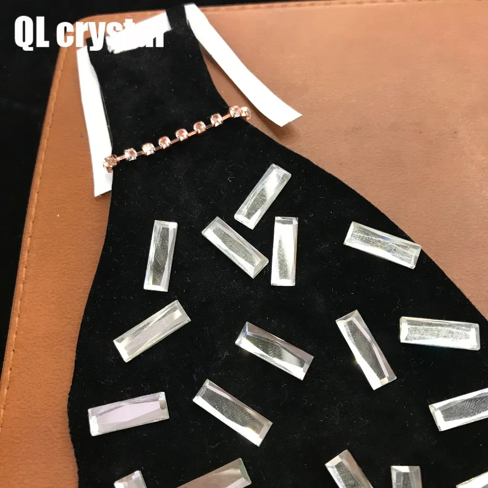 QL Кристалл 5x15 мм кристалл популярная DIY Одежда Обувные сумки клей на плоских