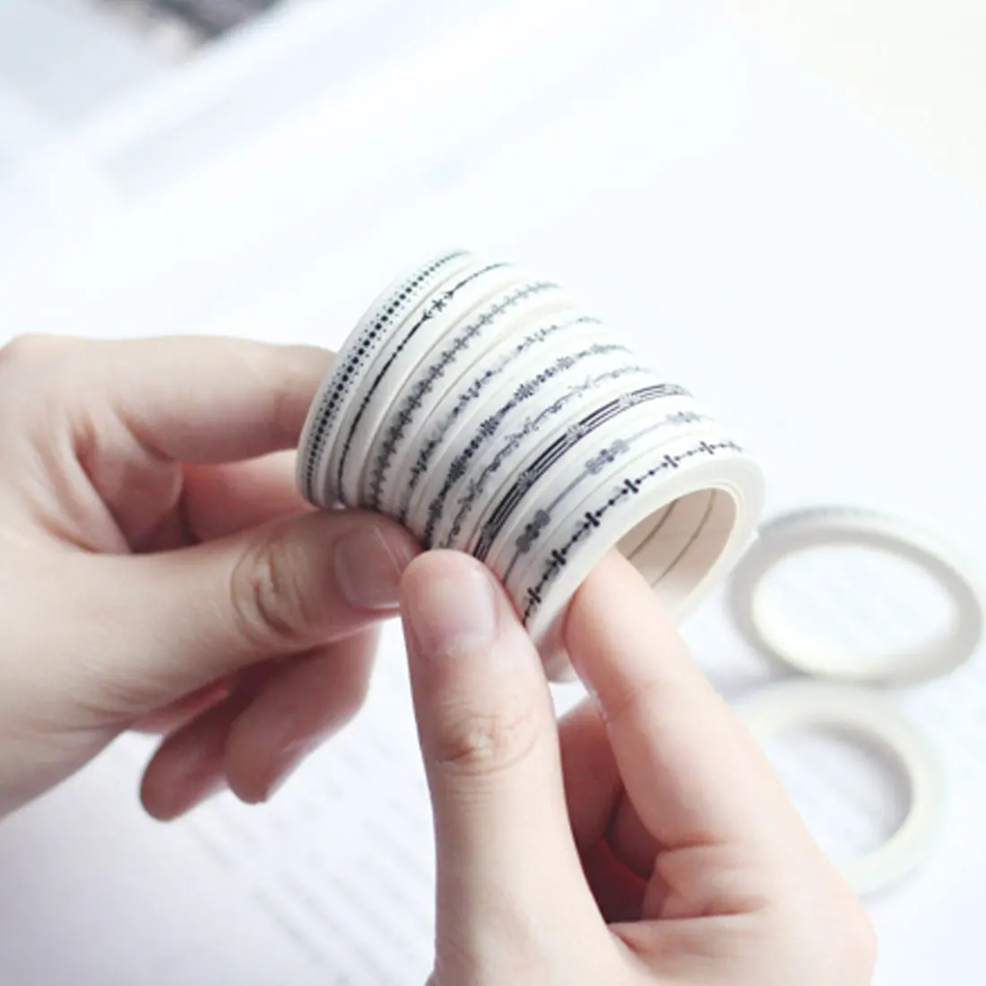 Модный тонкий Diy васи Лента Скрапбукинг Маскировка таперетро границы материал
