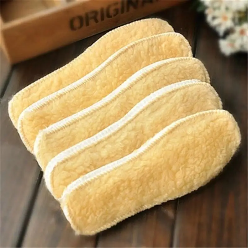 

Unisex Insoles For Snow Boots Shoe Pad Real Fur Replacement Sheepskin Thermal Keep Warmer Insoles For Winter Shoes Size 35-44