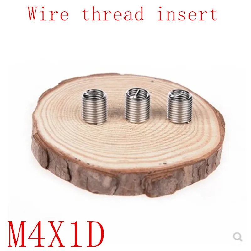 

50Pcs M4*1D Stainless Steel Coiled Wire Helical Screw Thread Inserts M4 Screw Bushing self tapping thread repair tool