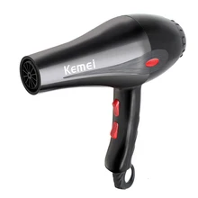 Kemei KM-8860 высокой мощности Защита от перегрева Фен черный