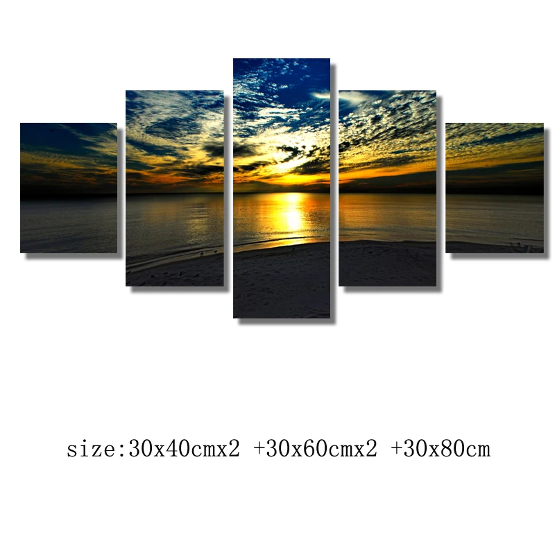 

Charming Seascape and Prints Landscape Painting Printed on Canvas Wall Art Picture for Living Room Home Decorations UnFramed