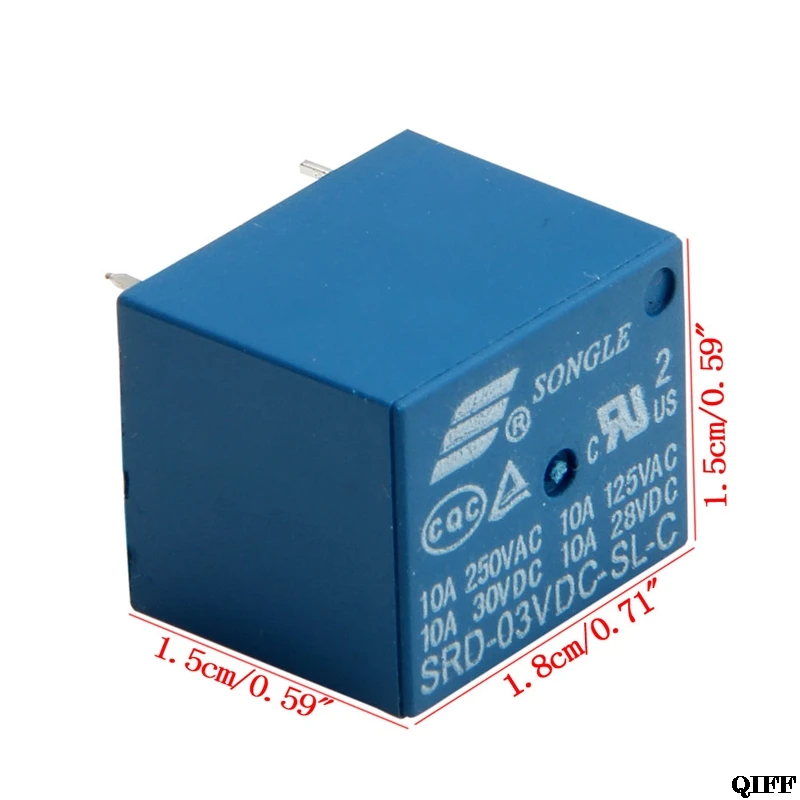 Дропшиппинг Mini 3 В DC SONGLE мощность реле SRD-3VDC-SL-C PCB тип комплект APR28