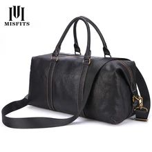 Новая мода, очень большая сумка на выходные, большая сумка из натуральной кожи, деловая мужская сумка для путешествий, сумка через плечо