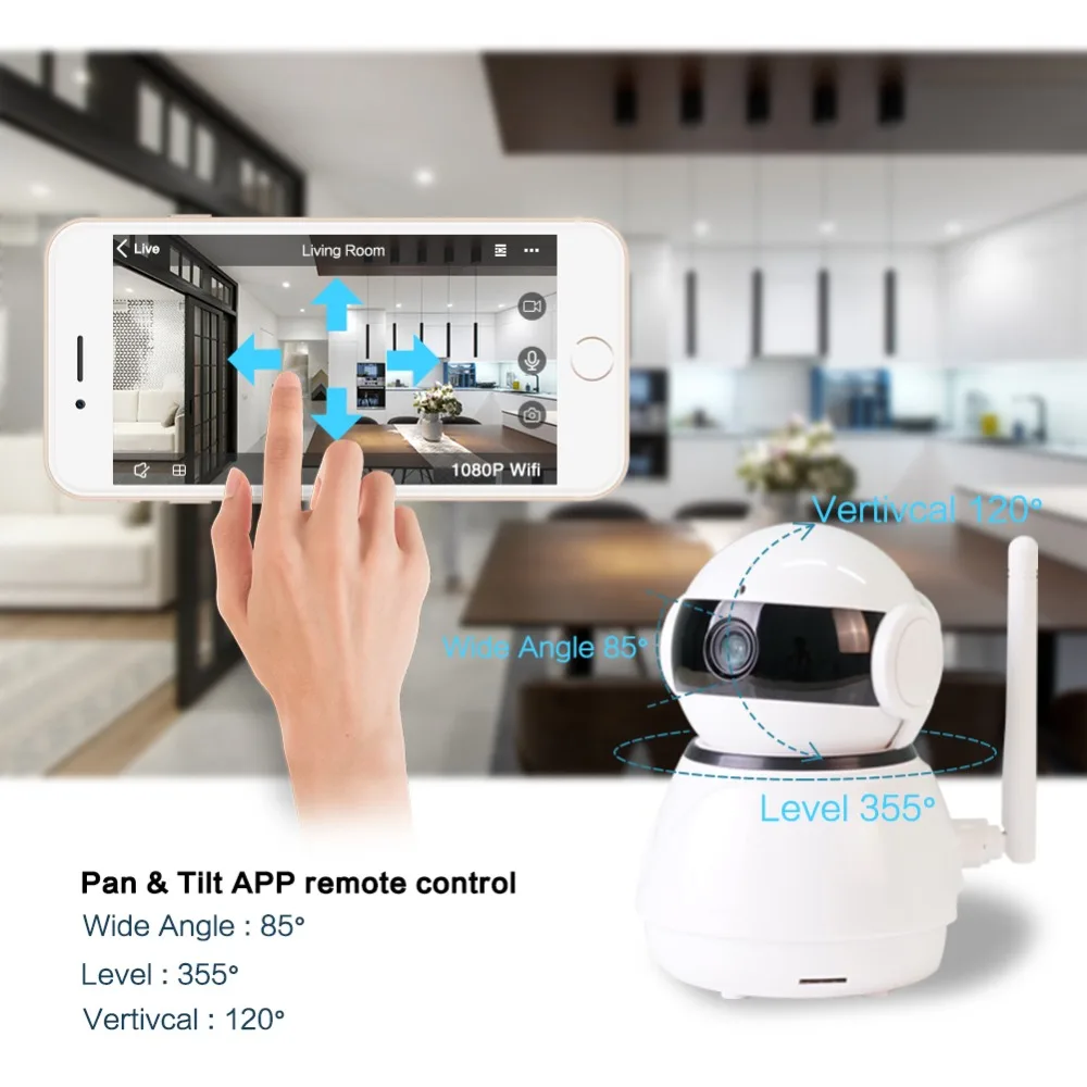 6 шт. IP камера Graneywell 1080 P умная Wifi ИК ночное видение домашняя безопасности детский