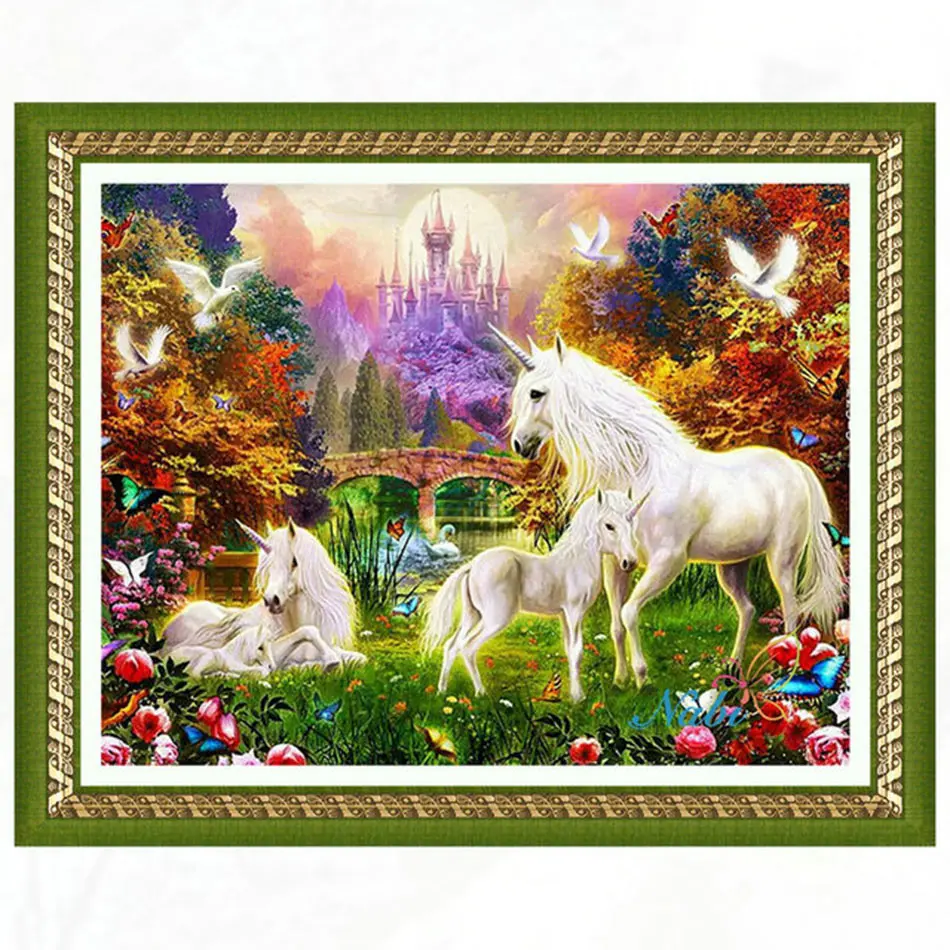

Square diamond mosaic painting diamond embroidery cross stitch Unicorn - 5d diy beaded picture icons set 0189R