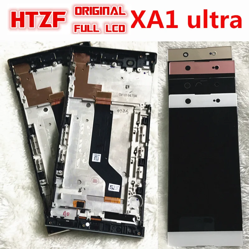 Продажа Для sony Xperia XA1 Ultra G3221 G3212 G3223 G3226 ЖК экран с сенсорным стеклом дигитайзер сборка запасные части с рамкой