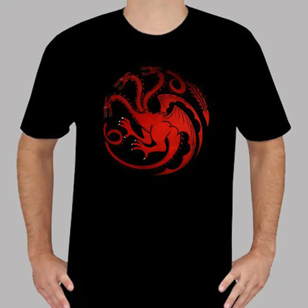 2018 Short Sleeve Cotton T Shirts Man Clothing House Targaryen Game of