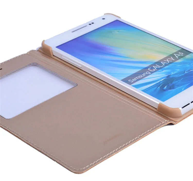 Smart View Flip Cover кожаный бумажник чехол для телефона для samsung Galaxy A5 A7 GalaxyA5 5 7 см A500 A500F A700 A700F SM-A500F