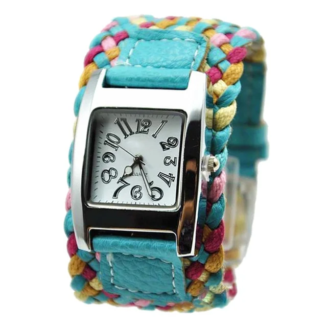 New New Fashion Korea Rope Watch Braided PU Leather Cord Bracelet Watch Lady Des New New Fashion Korea Rope Watch Braided PU Leather Cord Bracelet Watch Lady Des
