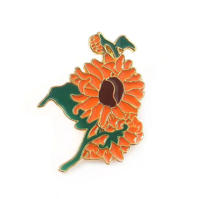 

Van Gogh Sunflower Brooches Men Women School Bag Clothes Brooch Pins Jewelry Gift