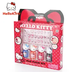 Hello kitty ролевые игры детские лаки для ногтей нетоксичные и безвкусные водорастворимые tearable девушка Косметика игрушка