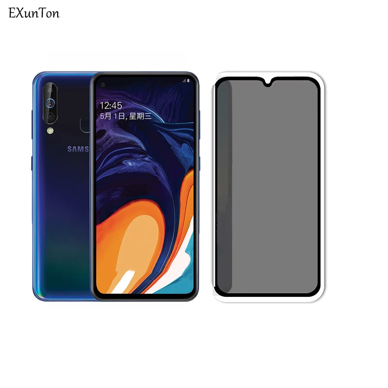 Закаленное стекло EXNTON Privacy для Samsung Galaxy A40 A40S A20E A50 A60 A70 A80 A90 A10 A20 A3 антишпионская