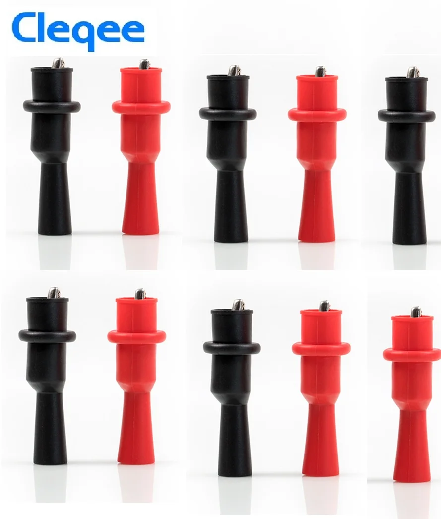 

New Cleqee P2008 10PCS Insulation Metal Alligator Clips Electric Test Accessories The Tail Can Match the Multimeter Probe