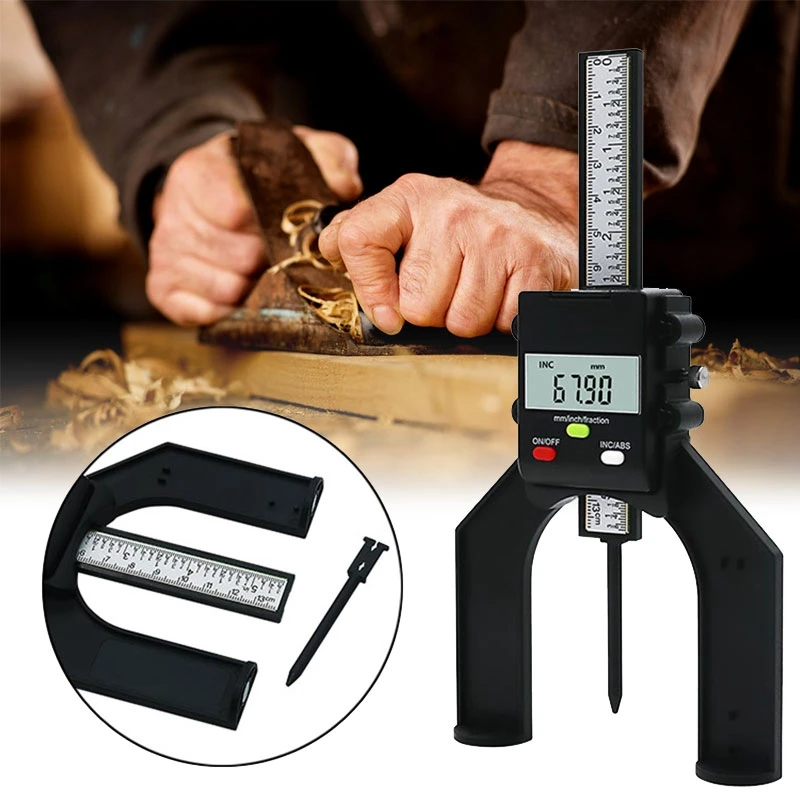 Professional woodworking electronic digital depth gauge 0 80mm