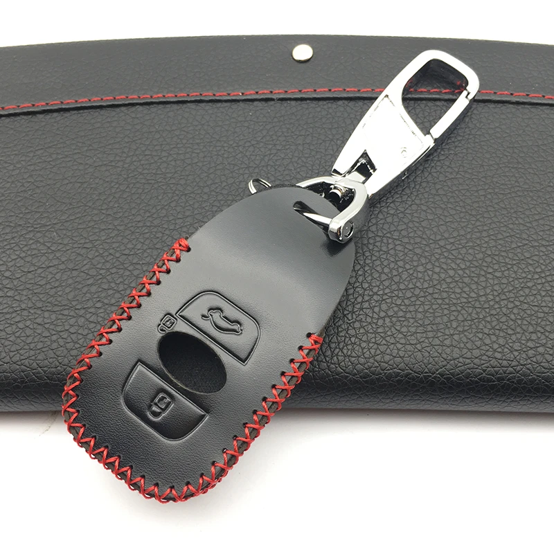 Чехол-держатель для ключей из натуральной кожи для Subaru BRZ XV Forester Legacy Outback автомобильный чехол для ключей с 3 кнопками