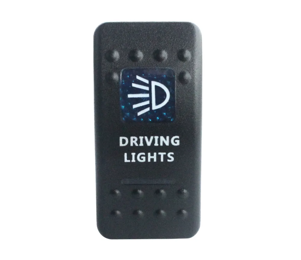 

WATERPROOF IP66 Marine Grade Car Boat RV 12v/24v Blue Led 5 Pin on-off SPST DRIVING LIGHTS Rocker Switch