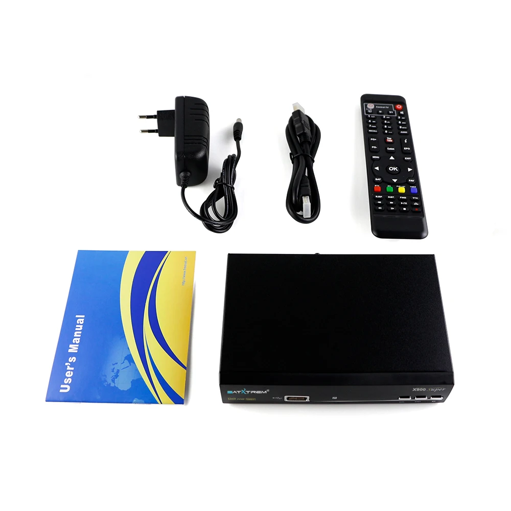 Satxtrem X800 Супер Спутниковый приемник Полный 1080P+ 1 шт. USB WiFi DVB-S2 HD Поддержка H.264 powervu youpron набор верхней коробки питания vu