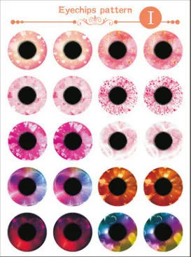 10 пар Blyth кукольные глазные фишки узор для 1/6 ледяные Blyth кукольные глаза DIY Стиль A~ I - Цвет: I