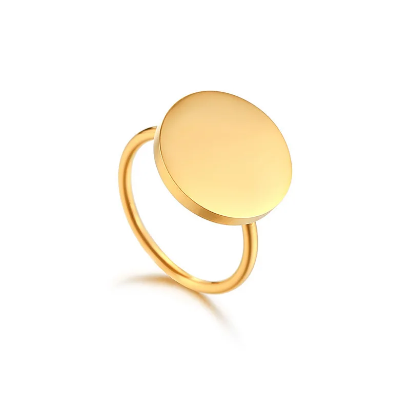 Ручное обручальное персонализированное кольцо для монет покрытое Золотом Цвет из нержавеющей стали модное свадебное тонкое круглое кольцо на палец по индивидуальному заказу